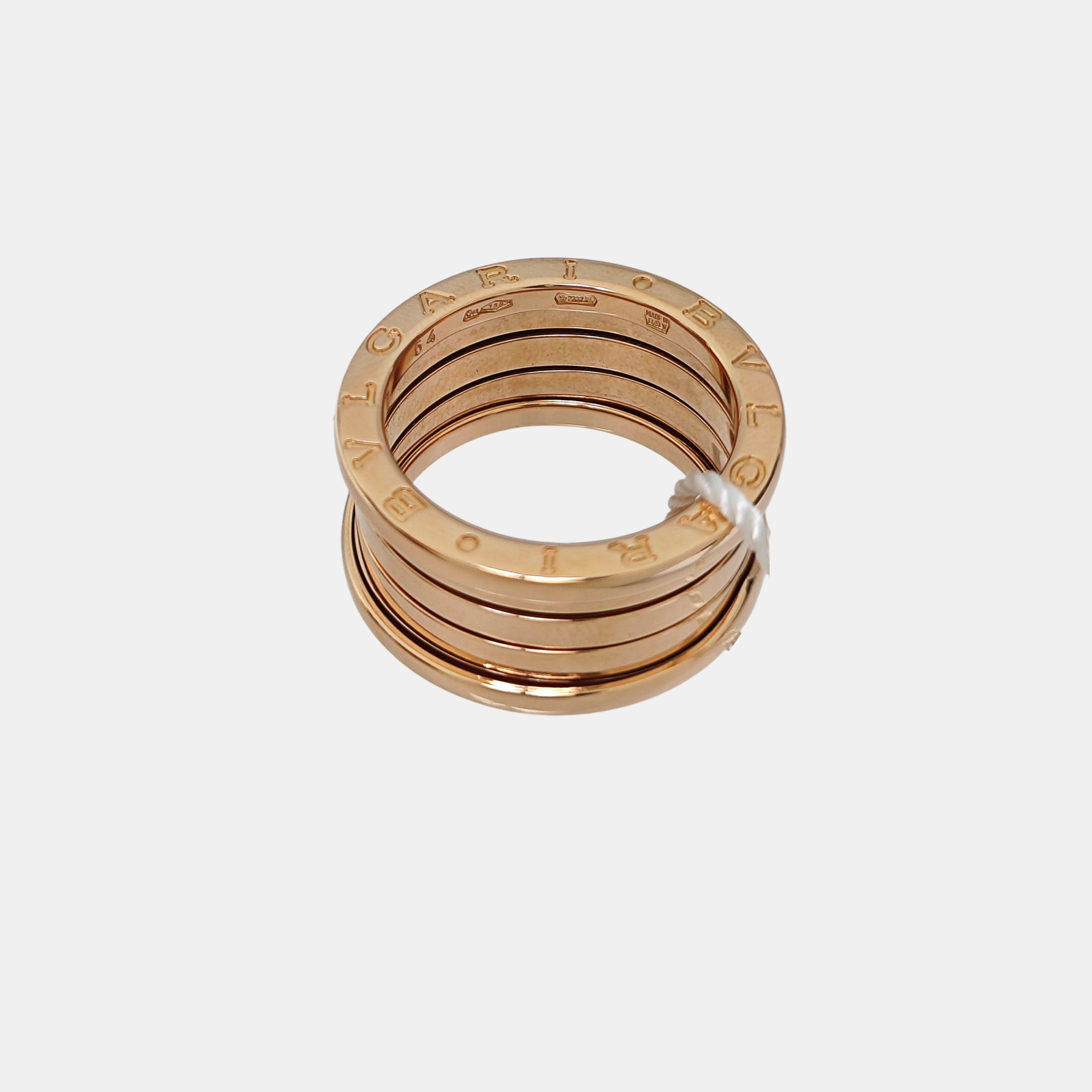 B.ZERO1 18k Rose Gold Ring EU 54