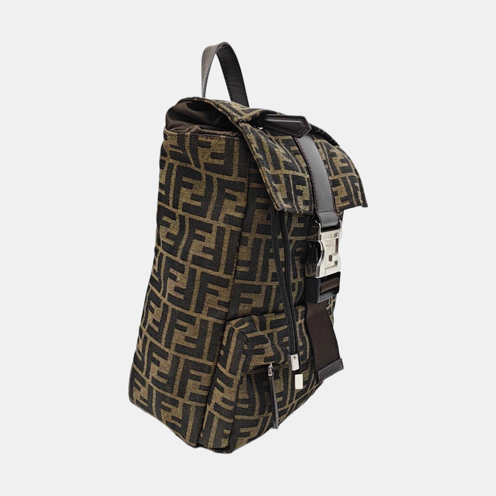 Canvas Top Handle Bag Small Brown