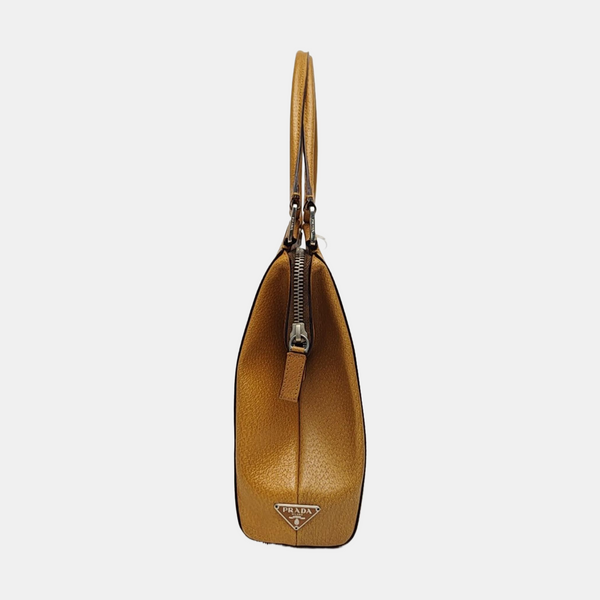 Calfskin Top Handle Bag Yellow