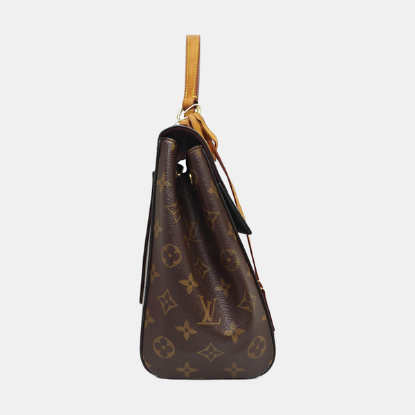 CLUNY MM Monogram Coated Canvas Brown