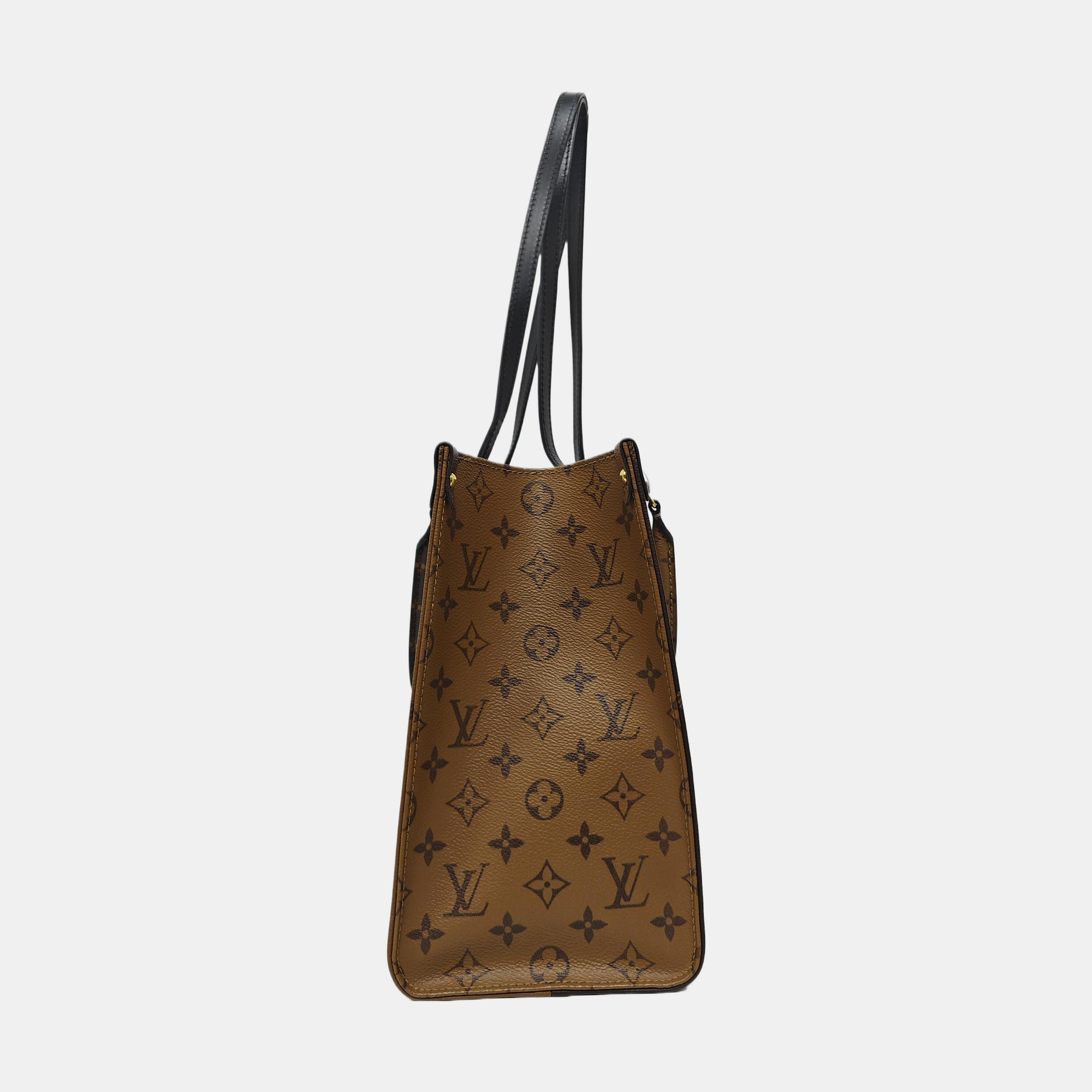 ONTHEGO MM Monogram Coated Canvas Brown