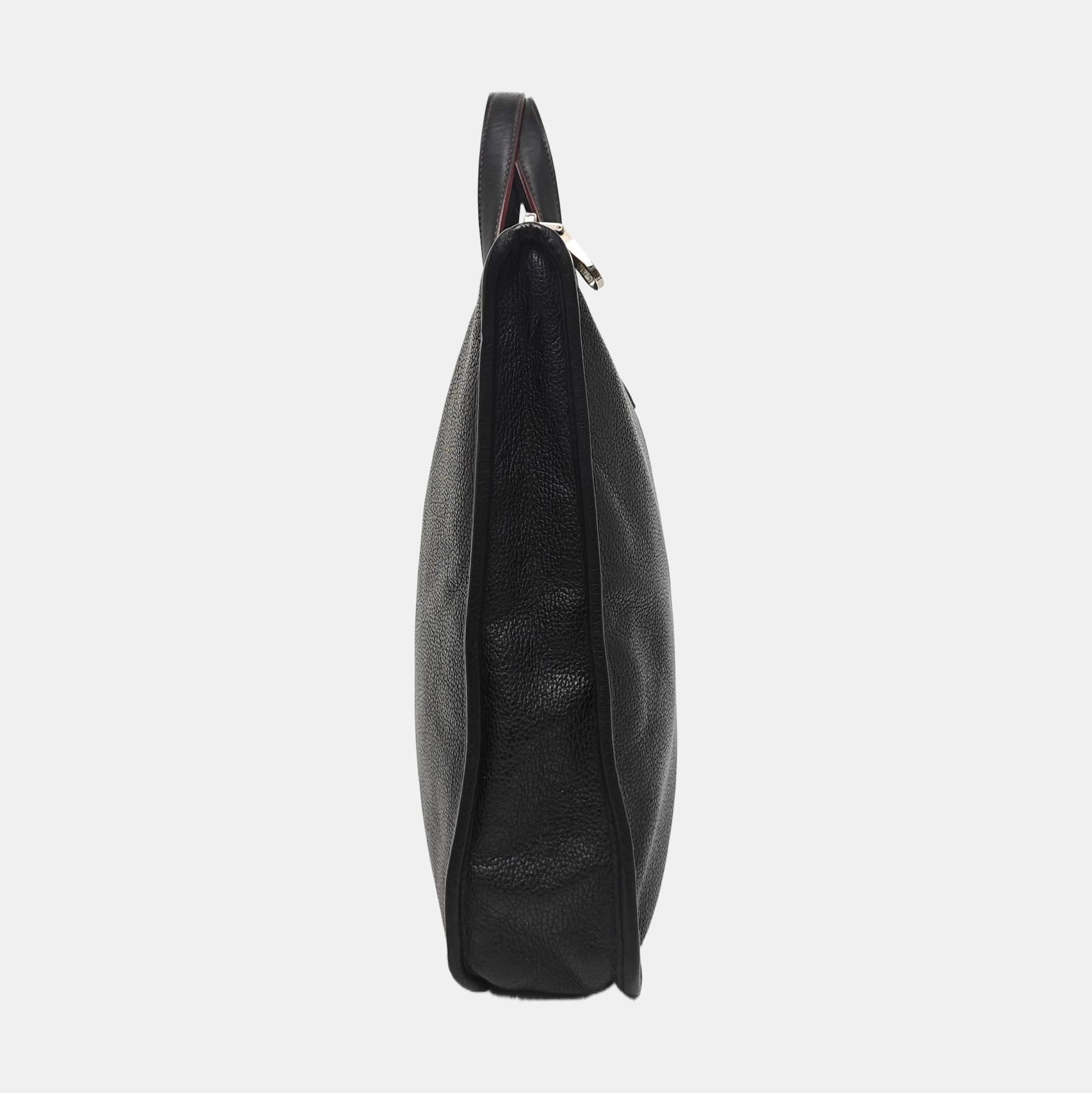 Calfskin Top Handle Bag Black