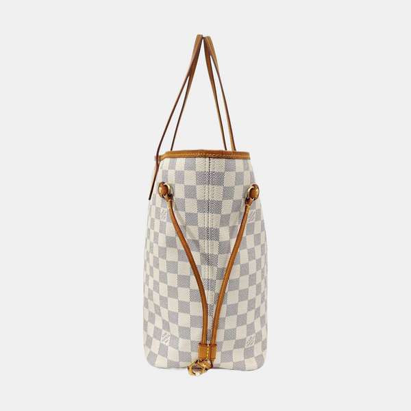 NEVERFULL MM Damier Azur Coated Canvas White