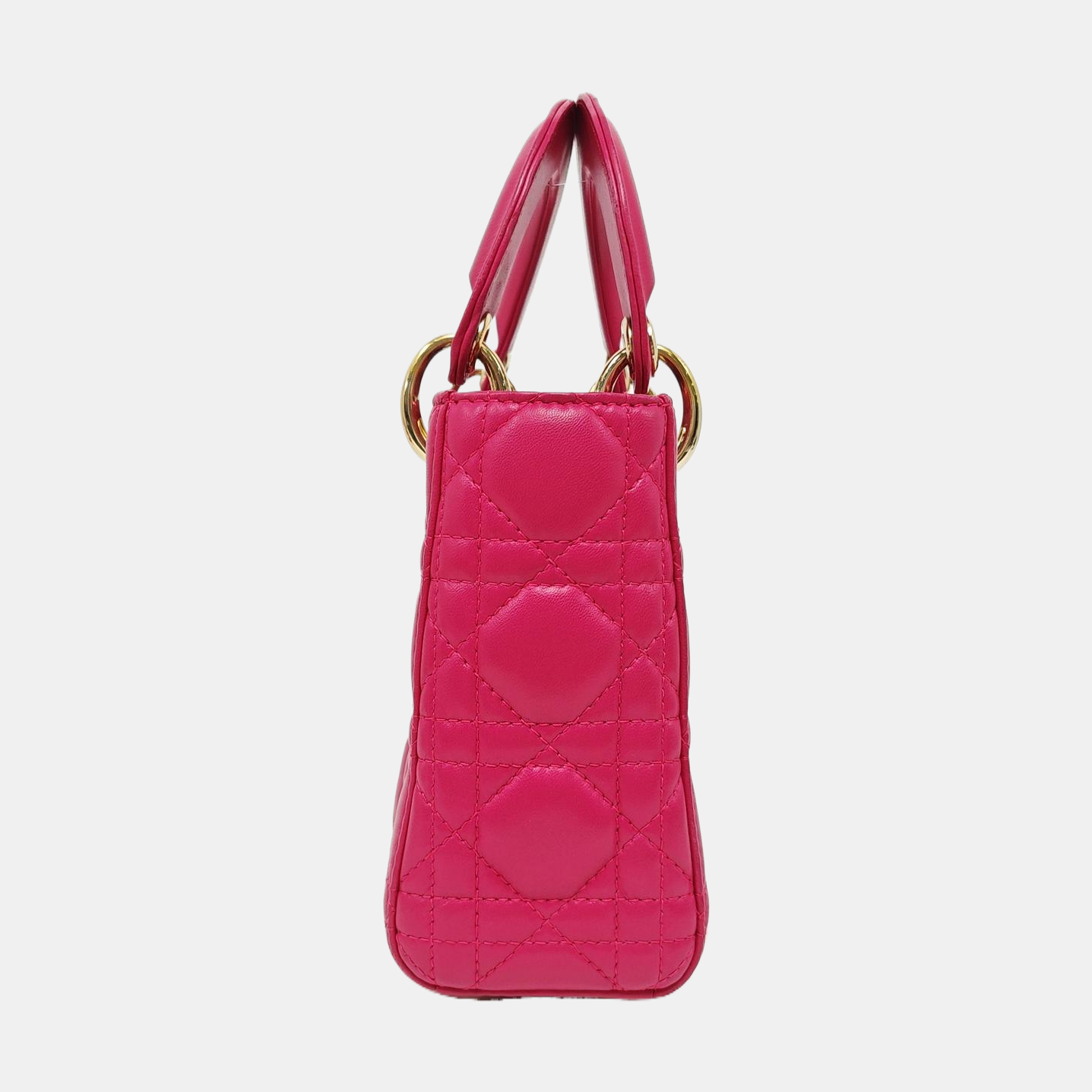 Lady Dior Mini Cannage Lambskin Red