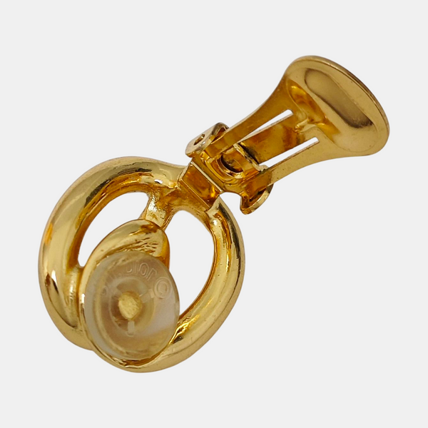 Metal Gold Clip On Earrings