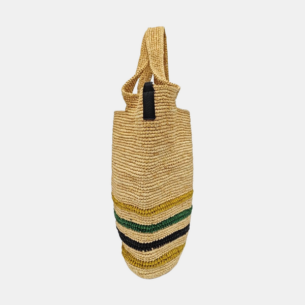 Special Material Bucket Bag Beige