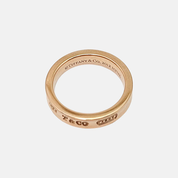 Tiffany 1837 Metal Rose Gold Ring EU 49