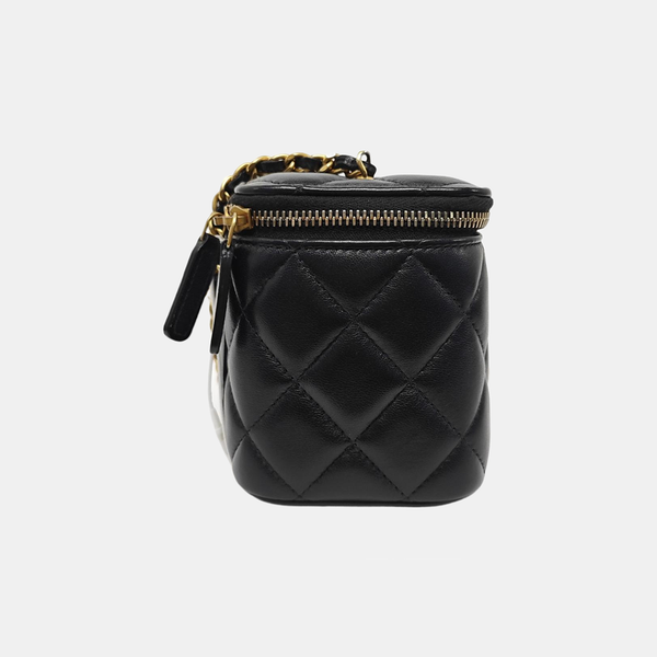 24A Quilted Lambskin Black