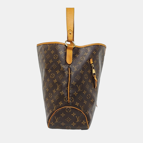 Monogram Coated Canvas Tote Bag Brown
