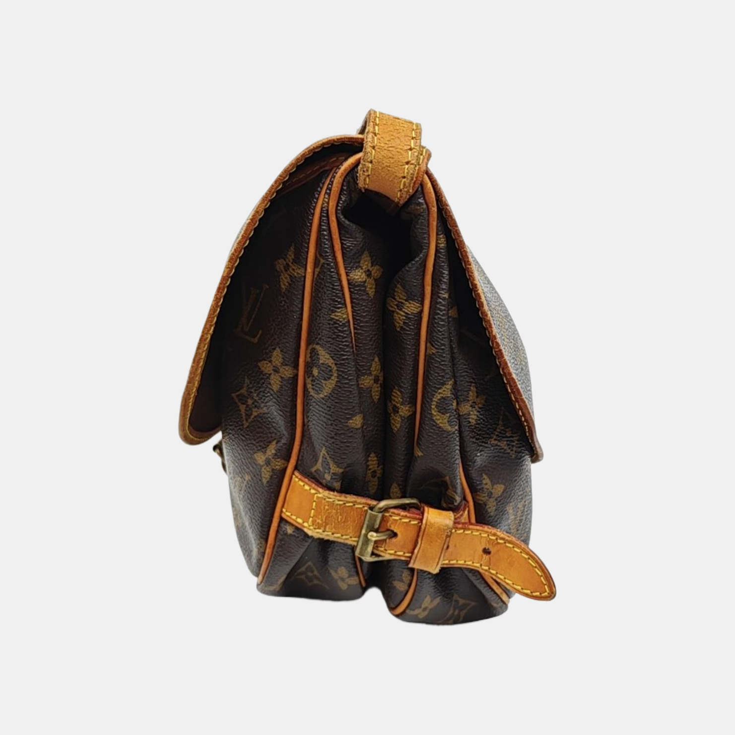 SAUMUR Monogram Coated Canvas Brown