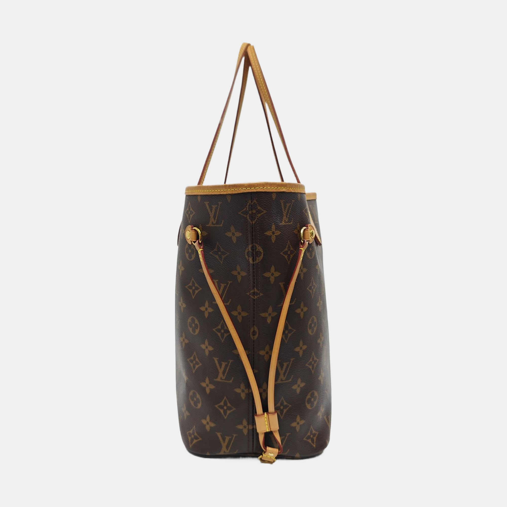 NEVERFULL MM Monogram Coated Canvas Brown