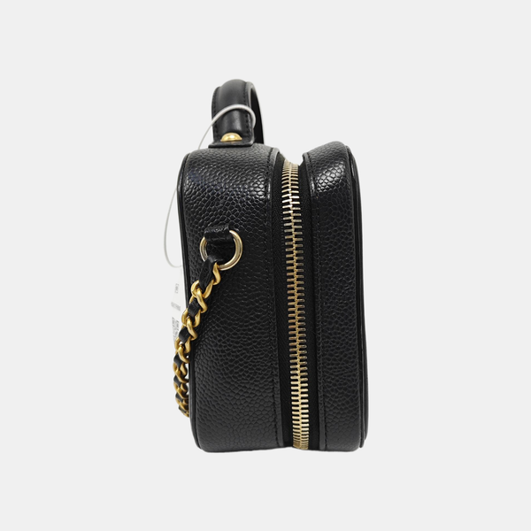 FILIGREE Small Quilted Grained Calfskin Black