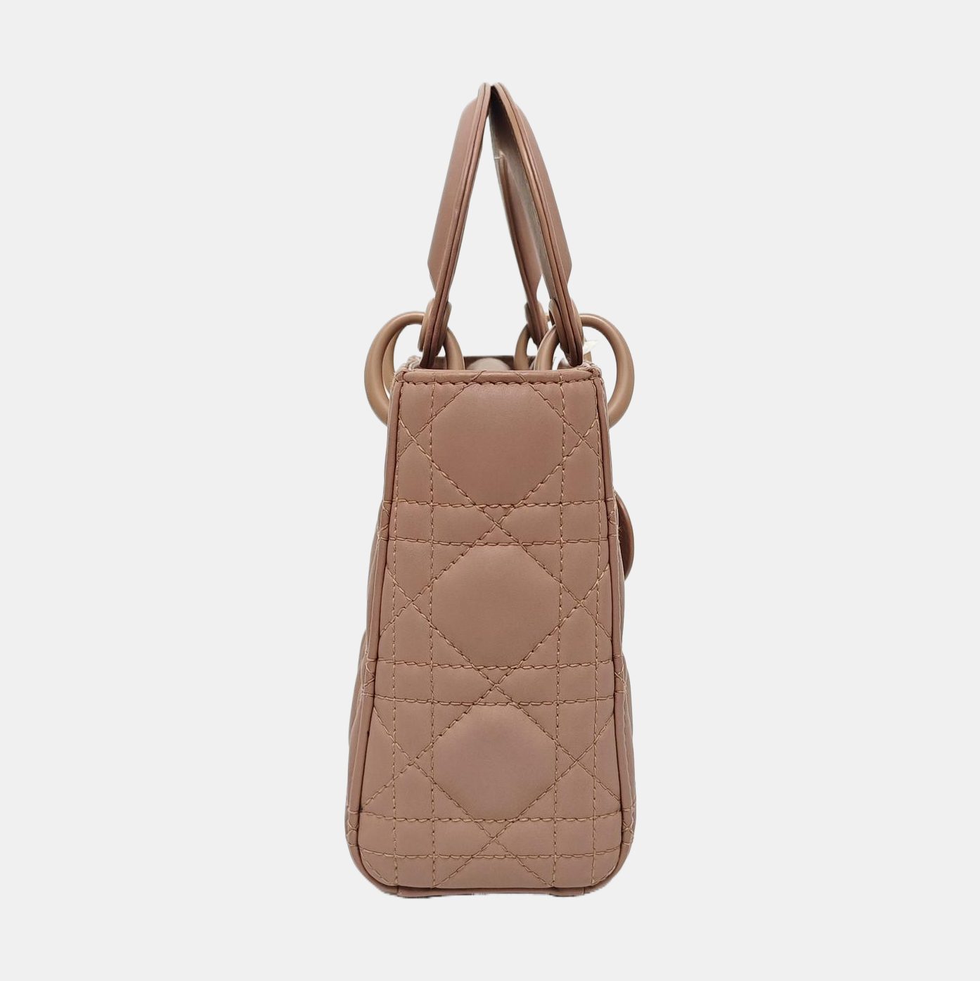 Lady Dior Mini Cannage Calfskin Beige