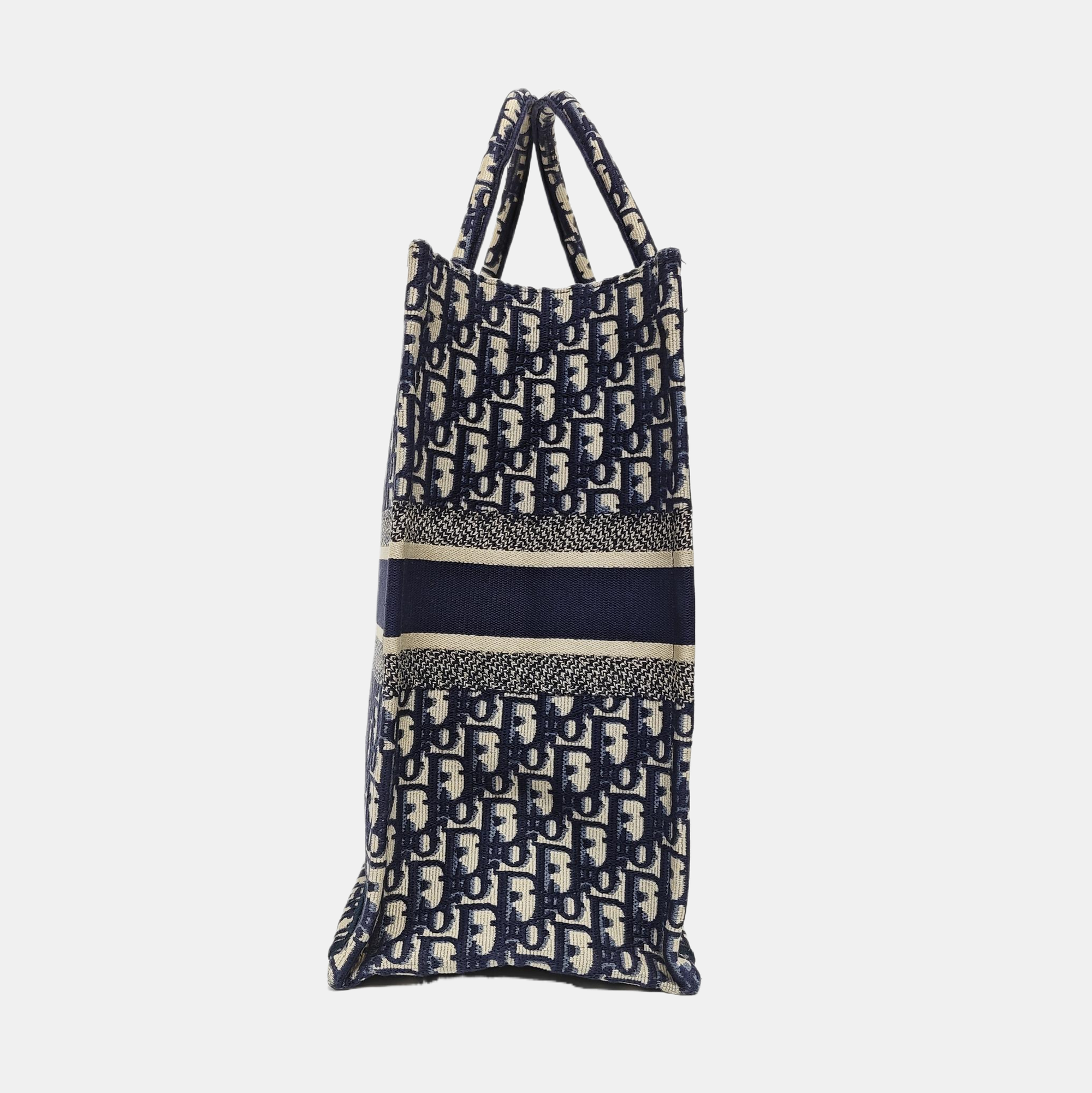 Book Tote Large Oblique Canvas Blue