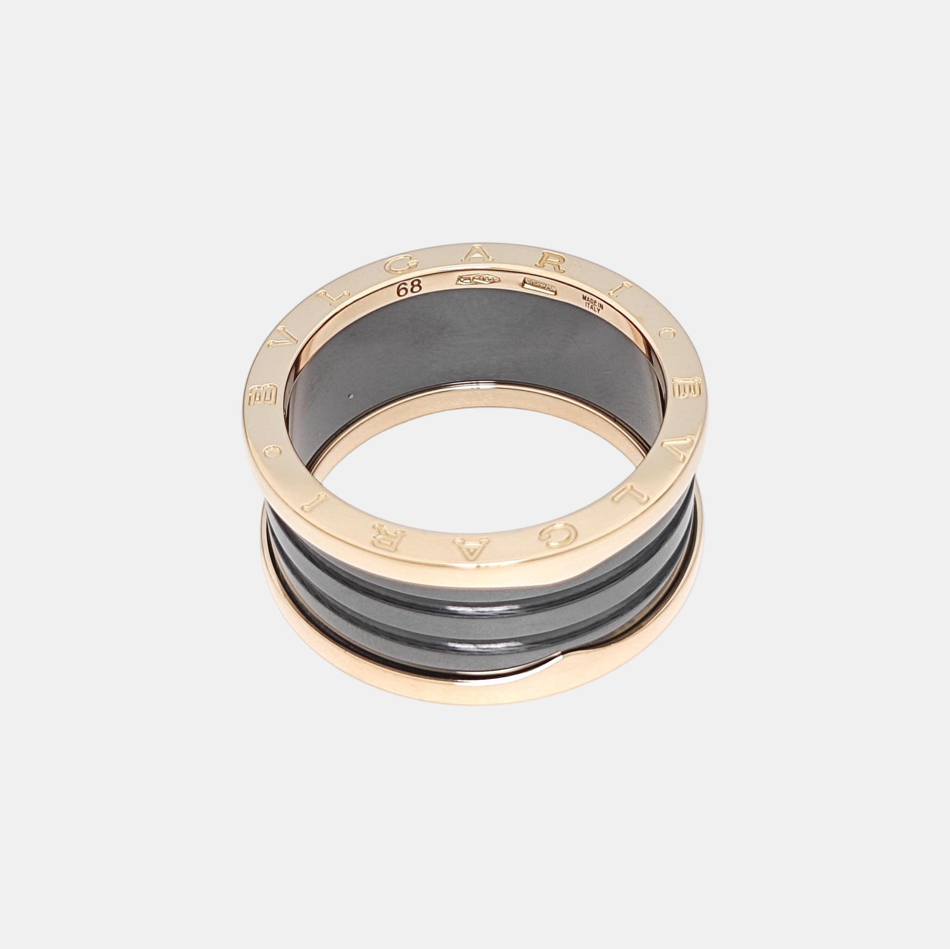 B.ZERO1 18k Rose Gold Ring EU 68