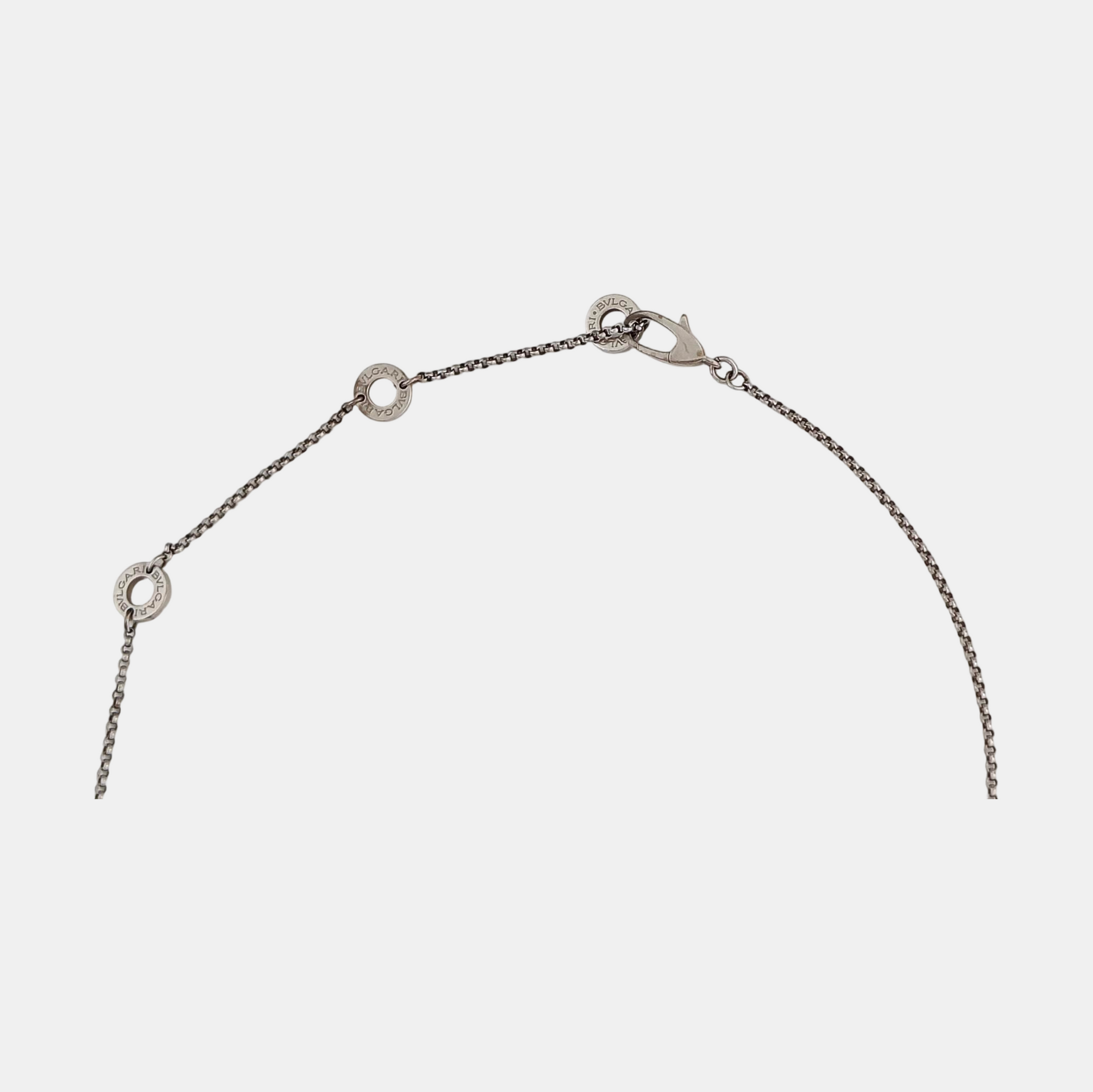 B.ZERO1 18k White Gold Silver Necklace