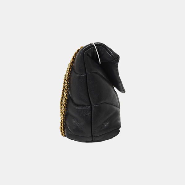 PUFFER Mini Chevron Lambskin Black