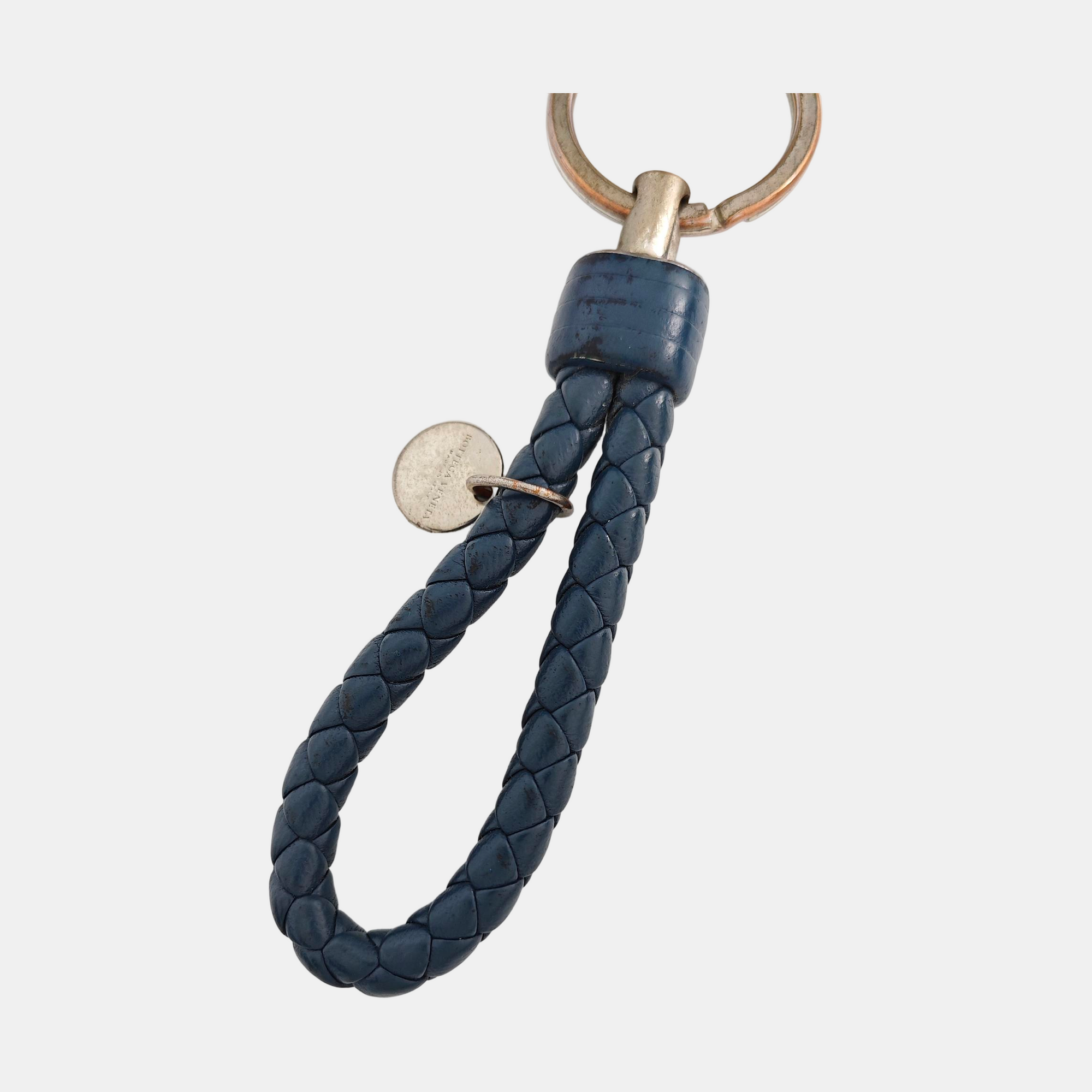 Leather Bag Charm Blue