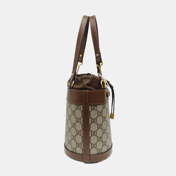 Horsebit 1955 Small Coated Canvas Beige