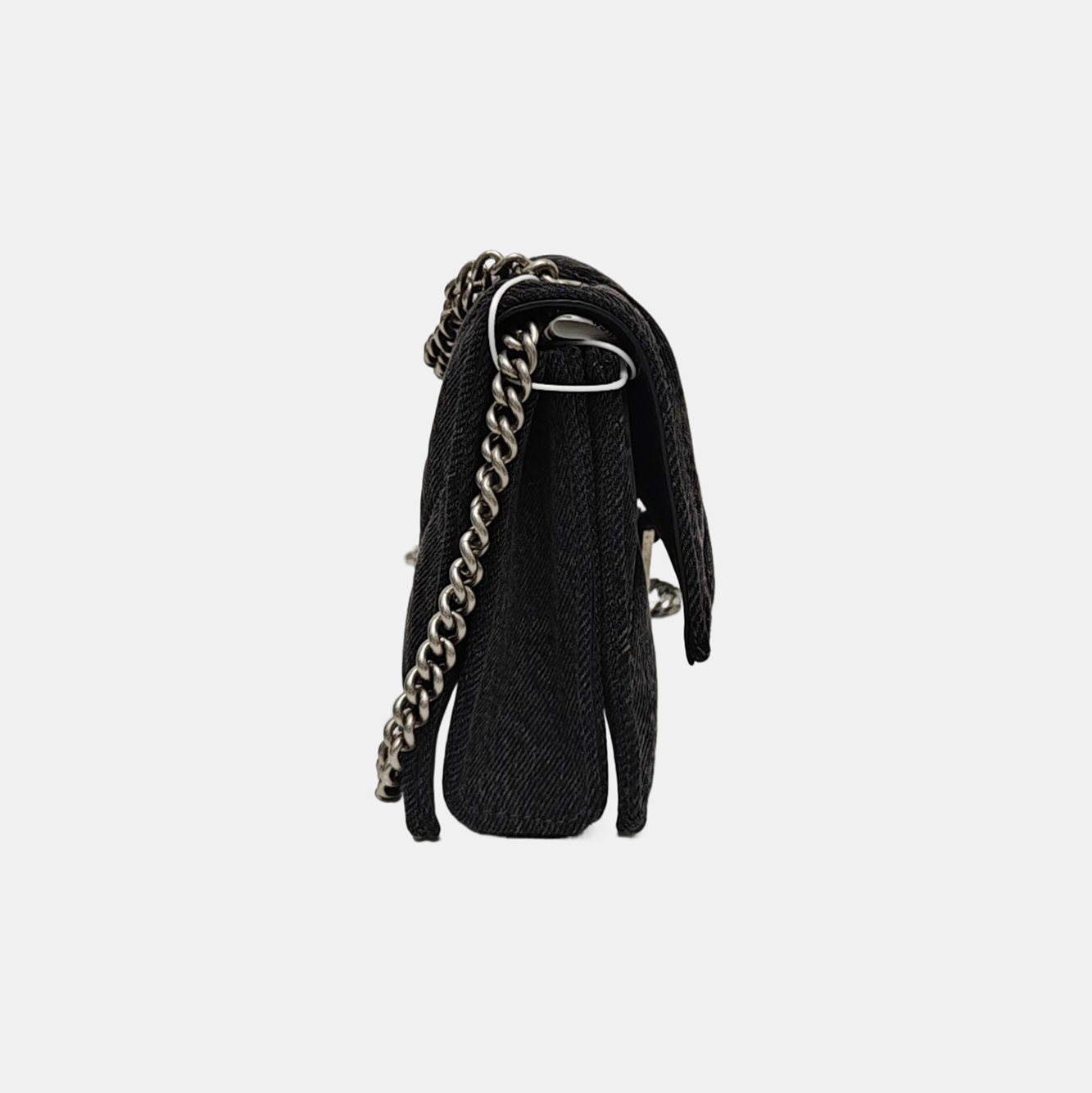 Crush Small Quilted Denim Black