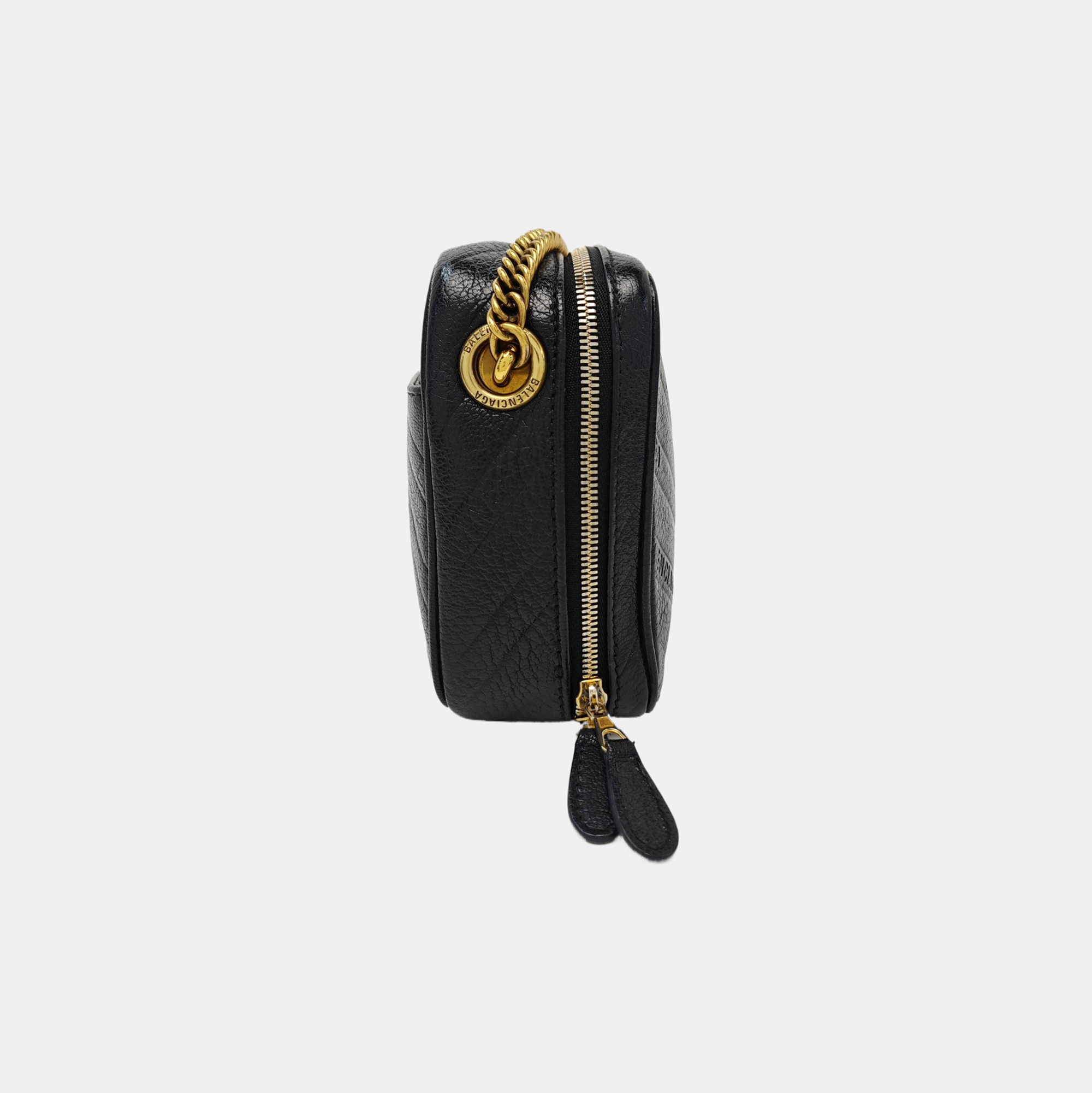 BB Quilted Calfskin Black