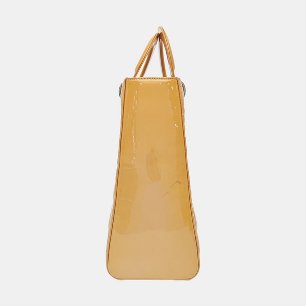 Lady Dior Large Cannage Patent Lambskin Yellow