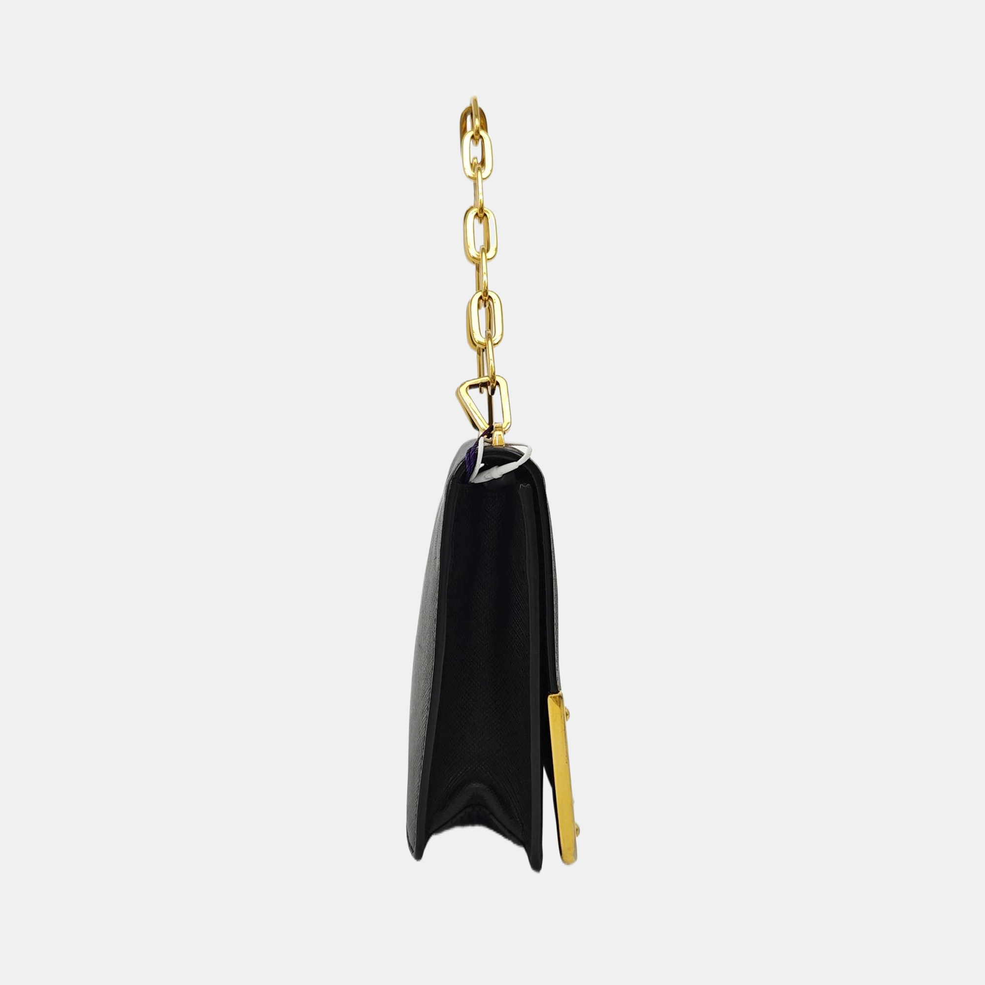 Saffiano Calfskin Shoulder Bag Black