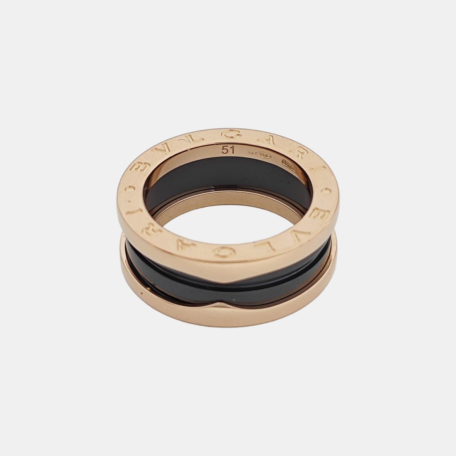 B.ZERO1 18k Rose Gold Ring EU 51