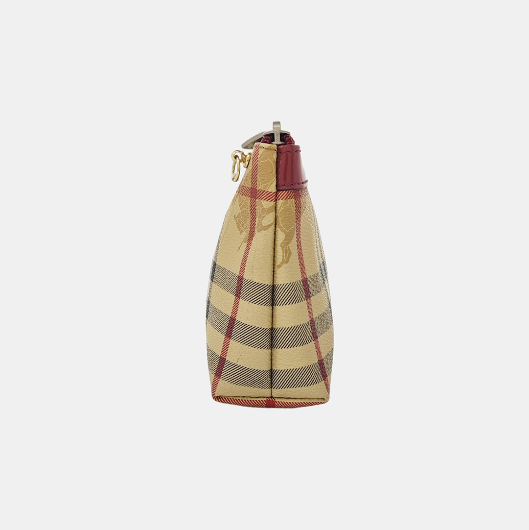 Coated Canvas Top Handle Bag Brown