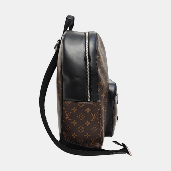 JOSH Monogram Coated Canvas Brown