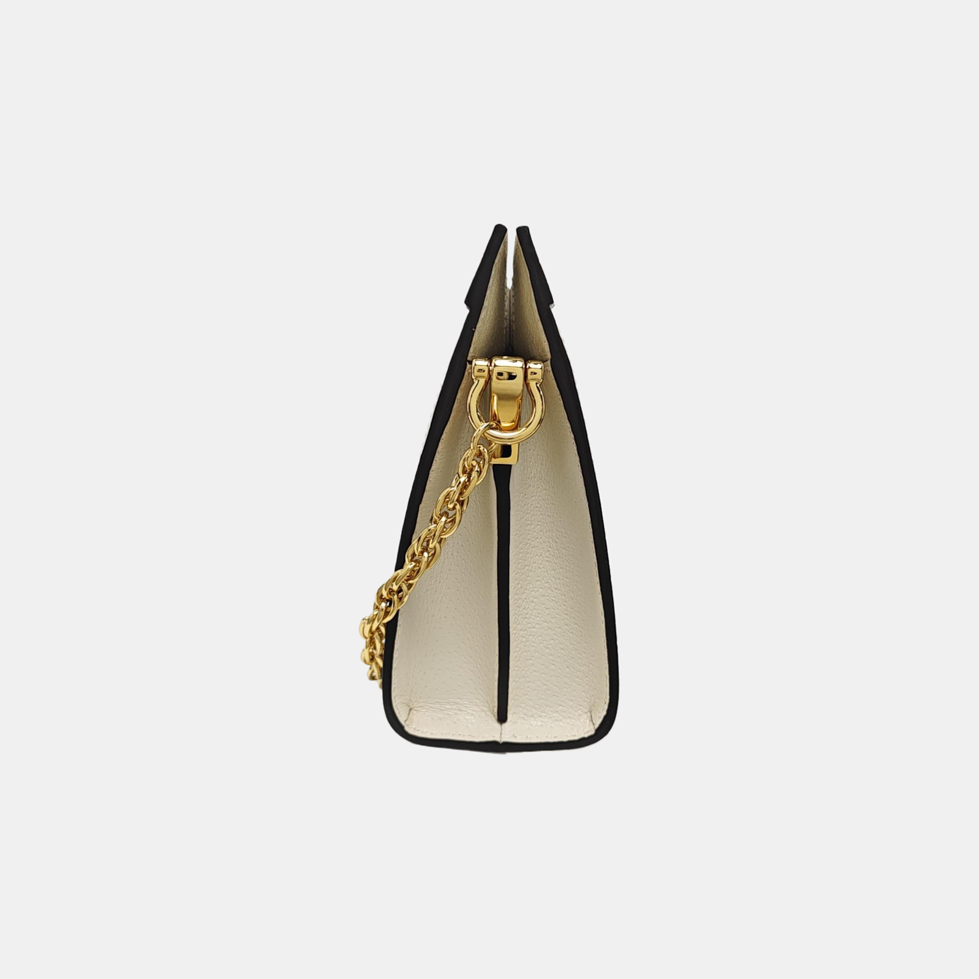 Ophidia Small Monogram Coated Canvas Beige