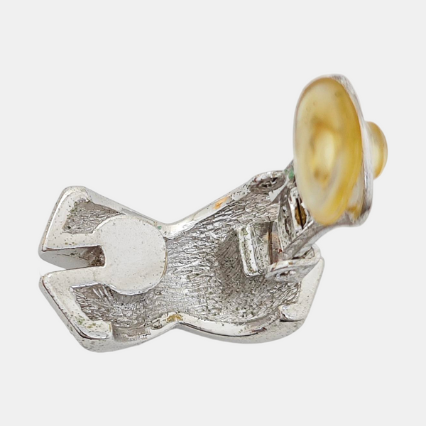 Metal Silver Clip On Earrings