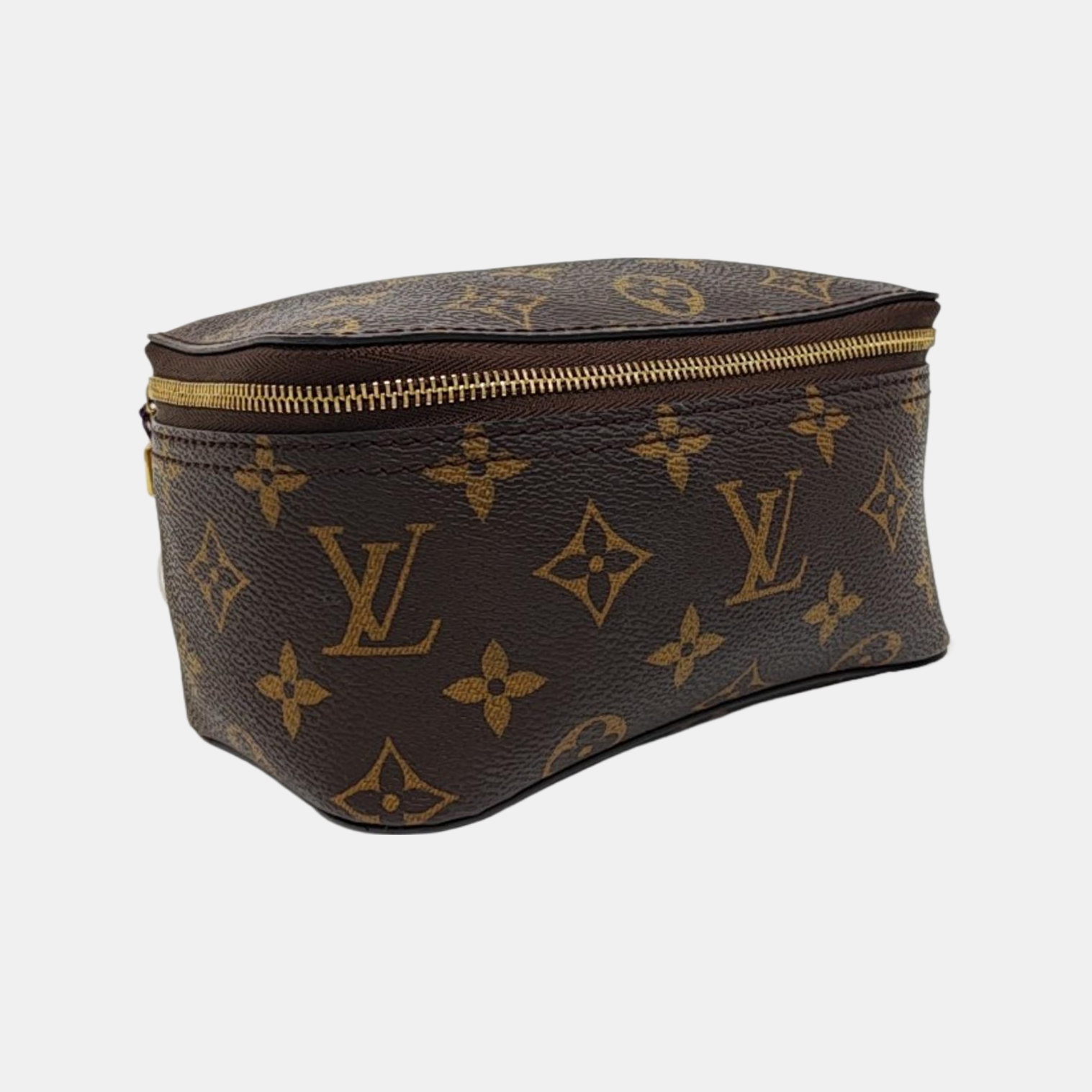 CUBE DE RANGEMENT PM Monogram Coated Canvas Brown
