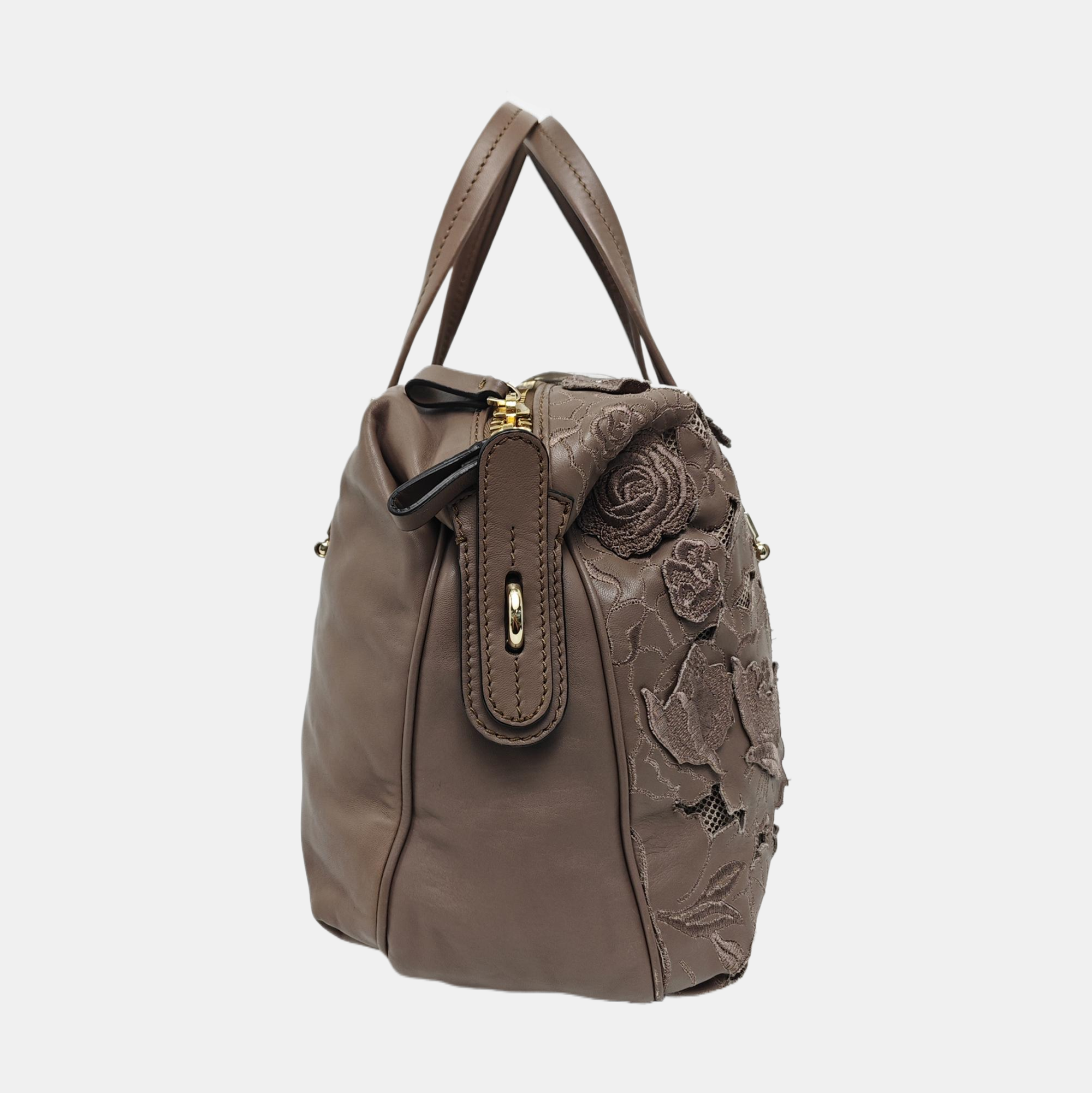 Lambskin Shoulder Bag Gray