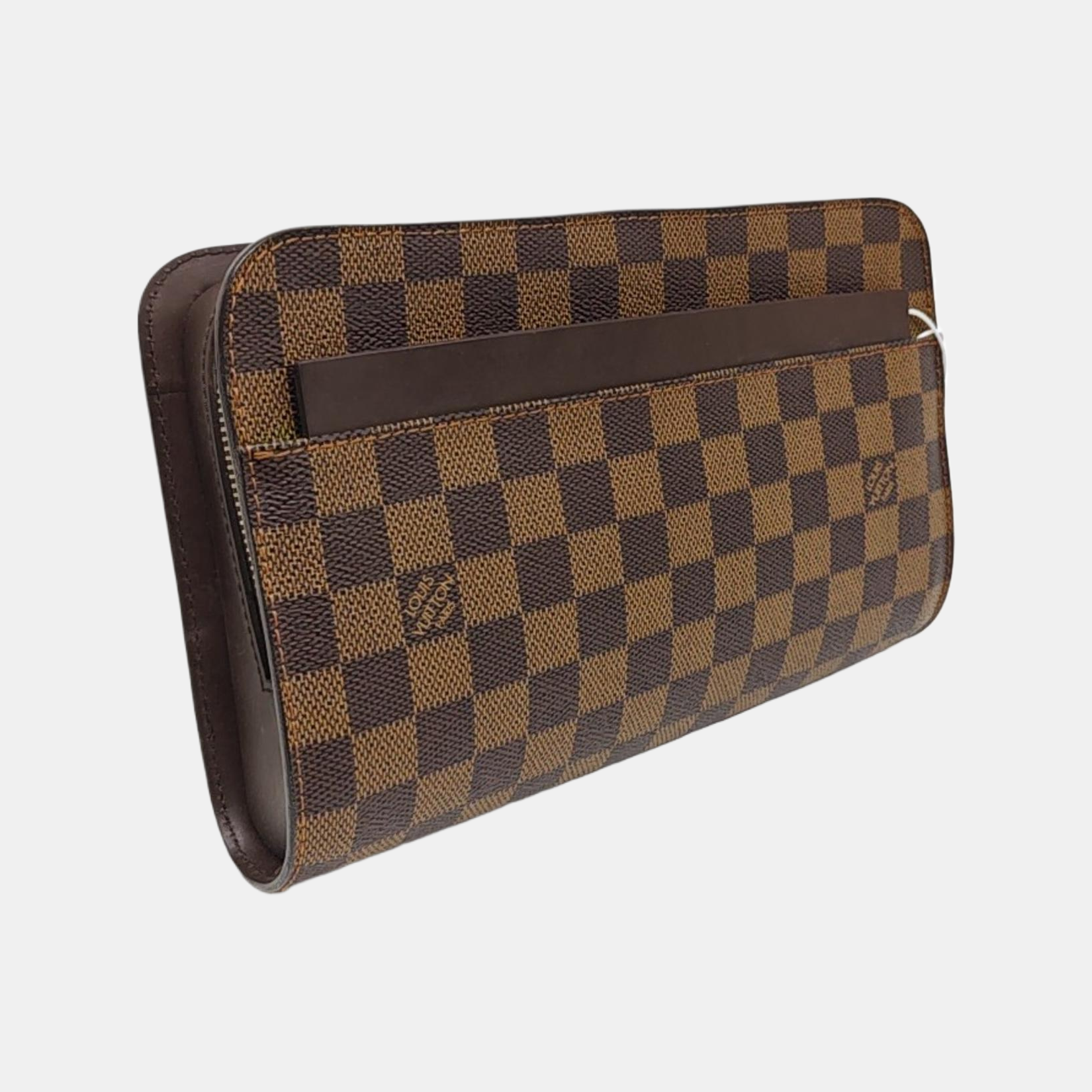 SAINT LOUIS Damier Ebene Coated Canvas Brown