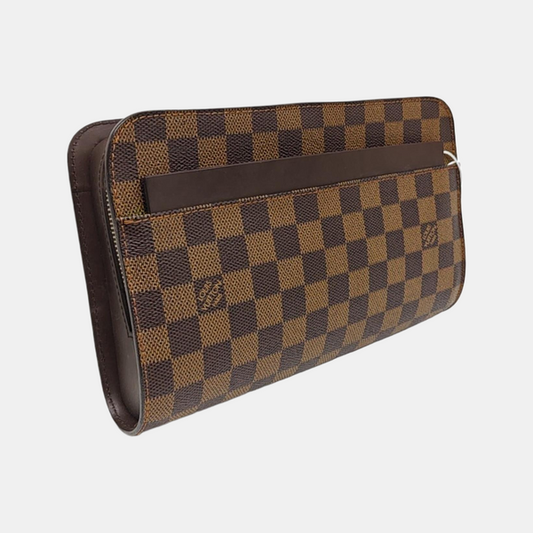 SAINT LOUIS Damier Ebene Coated Canvas Brown