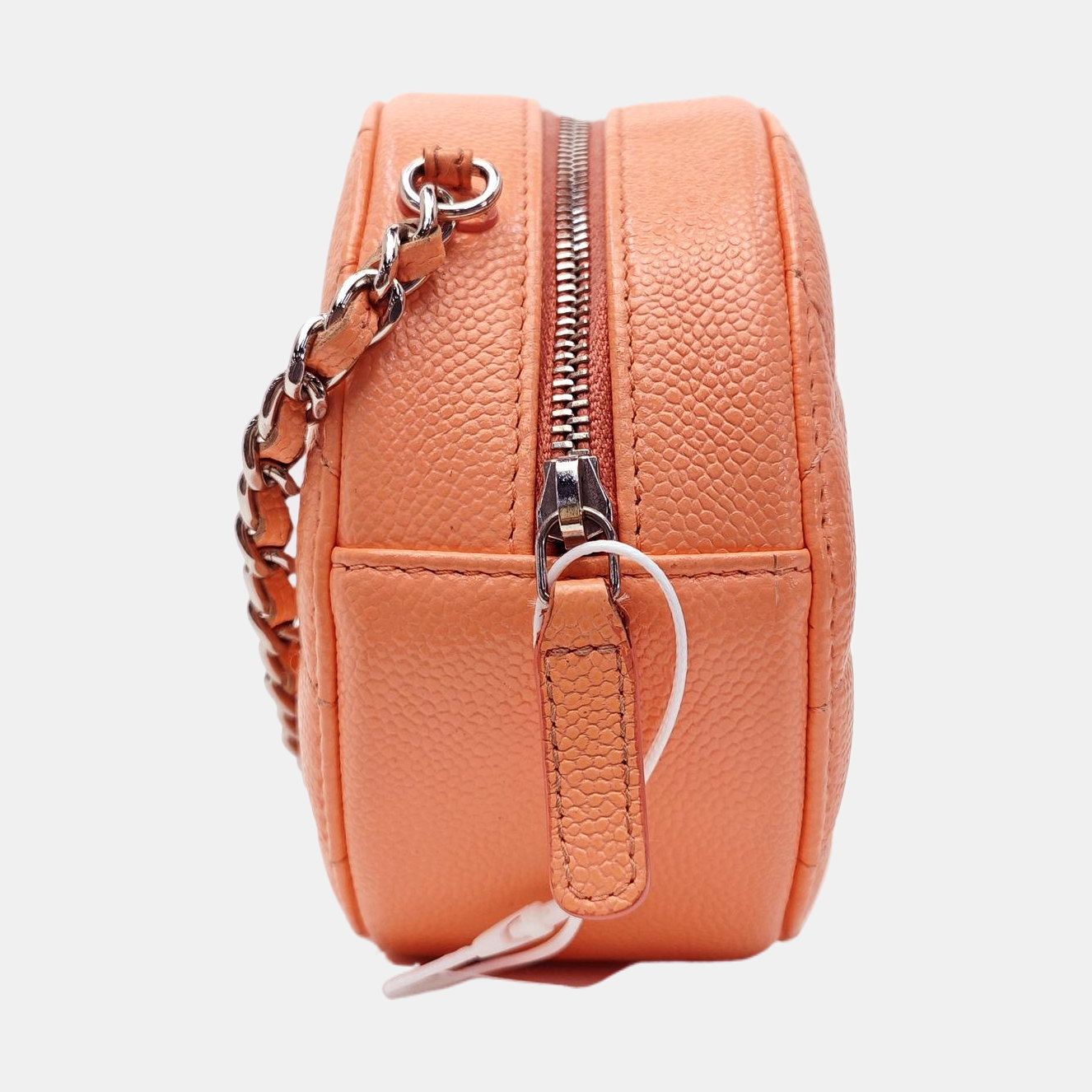 ROUND Quilted Grained Calfskin Pink