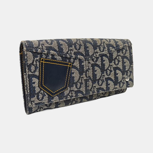 Oblique Canvas Wallet Blue
