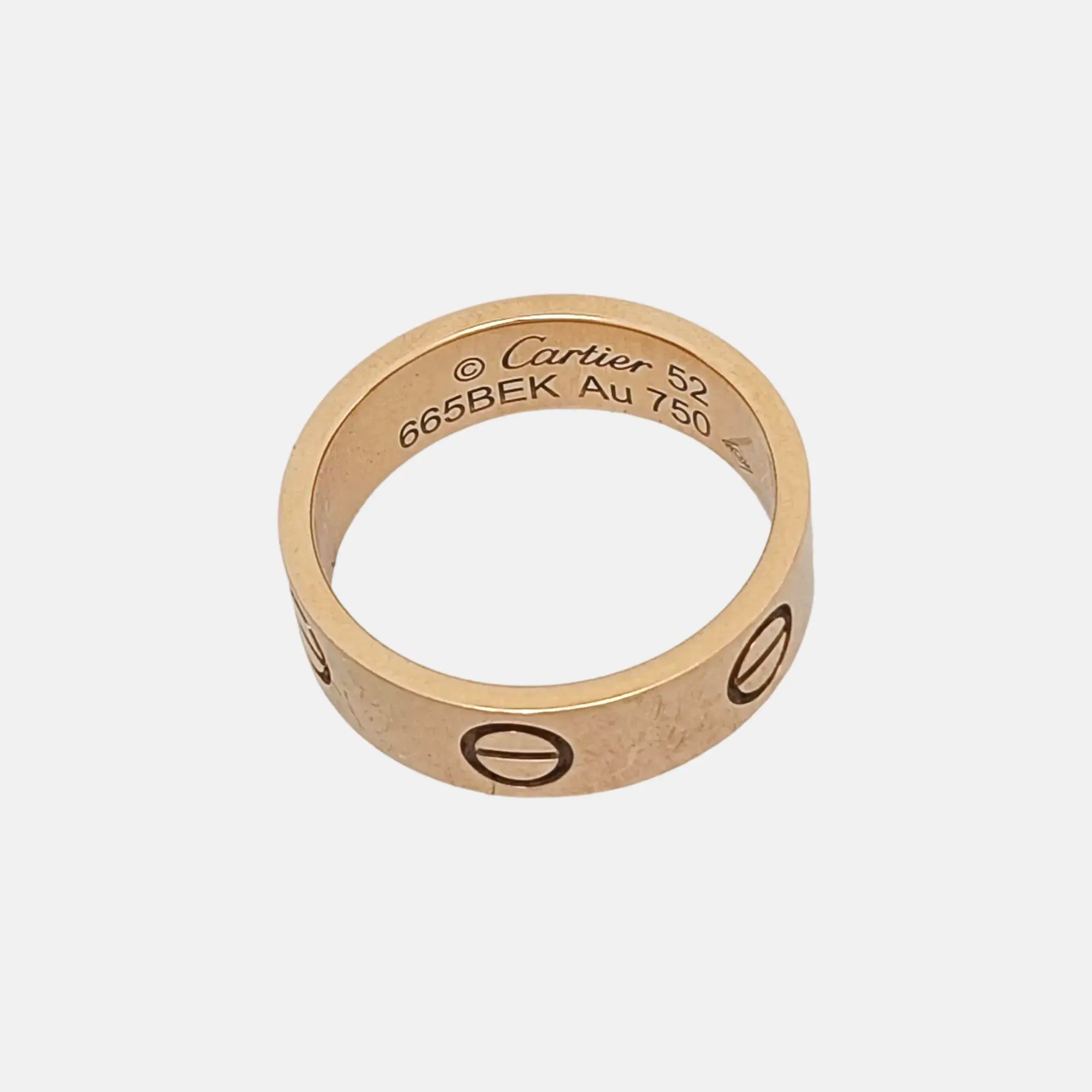 LOVE 18k Rose Gold Ring EU 52