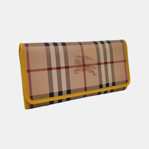 Coated Canvas Wallet Beige