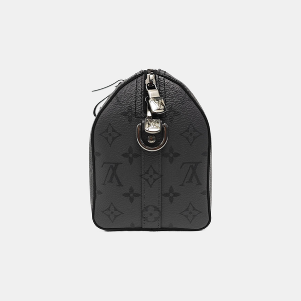 KEEPALL Monogram Coated Canvas Black