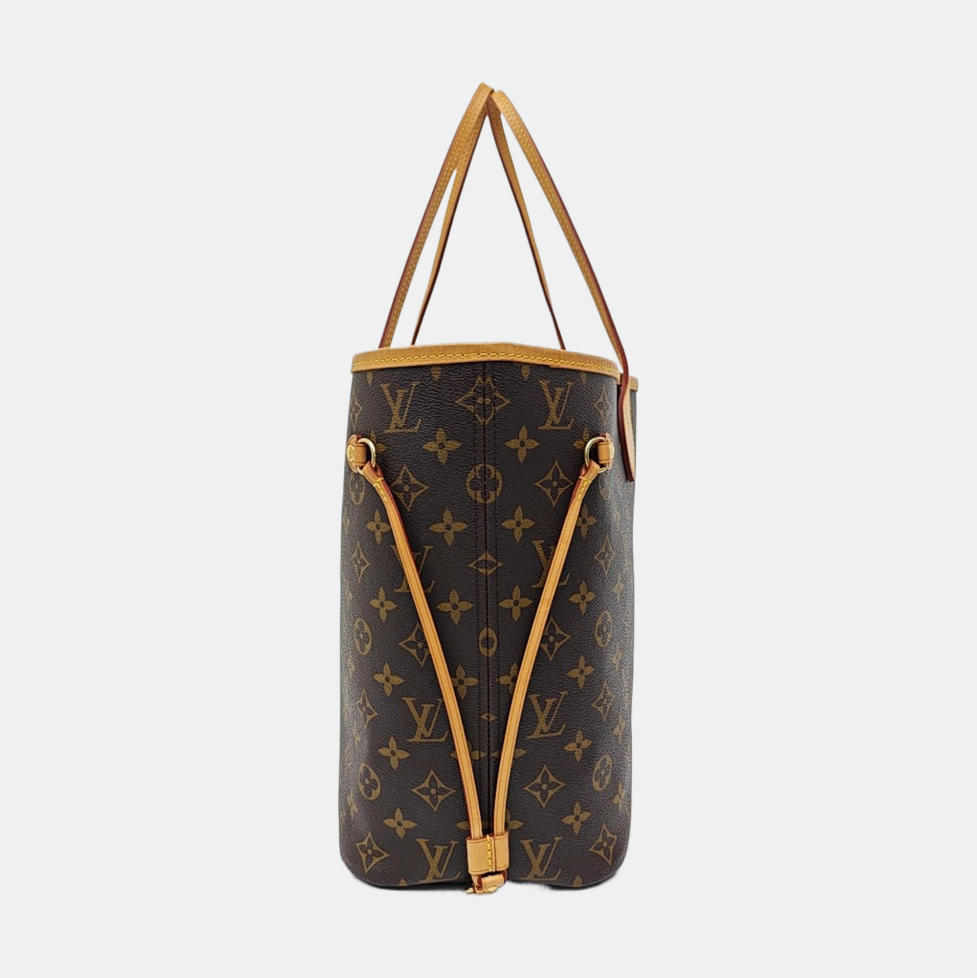 NEVERFULL MM Monogram Coated Canvas Brown