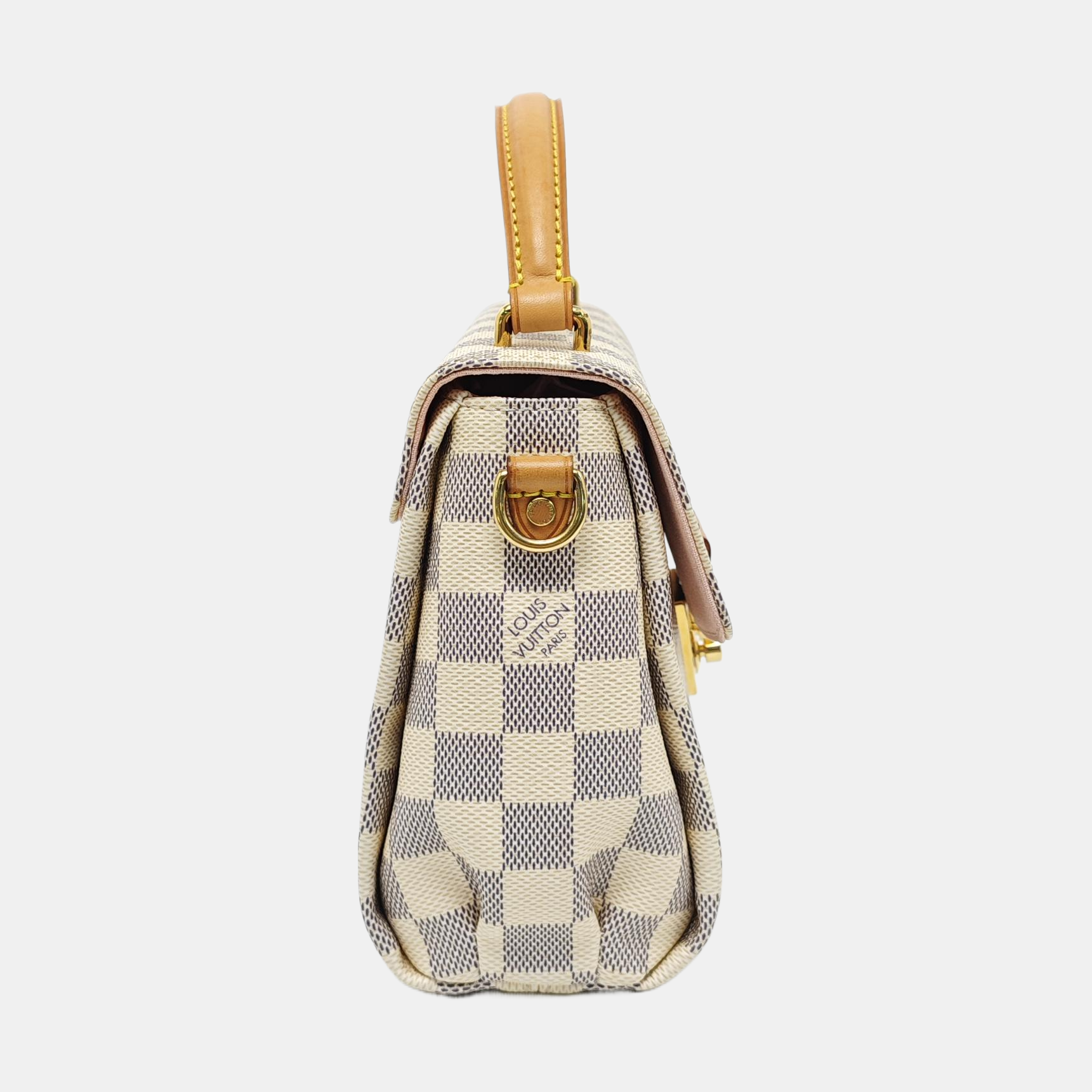 CROISETTE Damier Azur Coated Canvas White