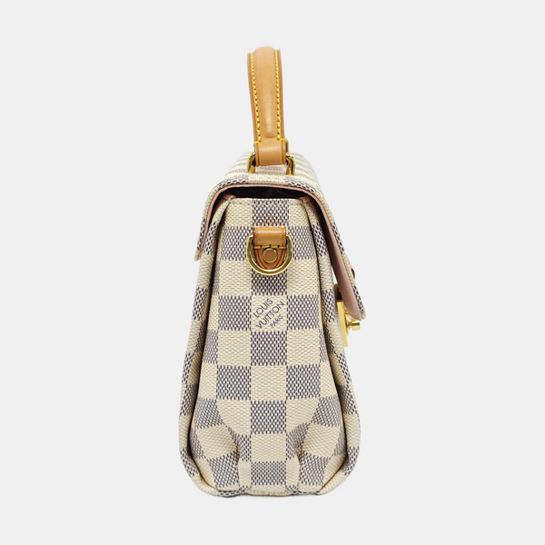 CROISETTE Damier Azur Coated Canvas White