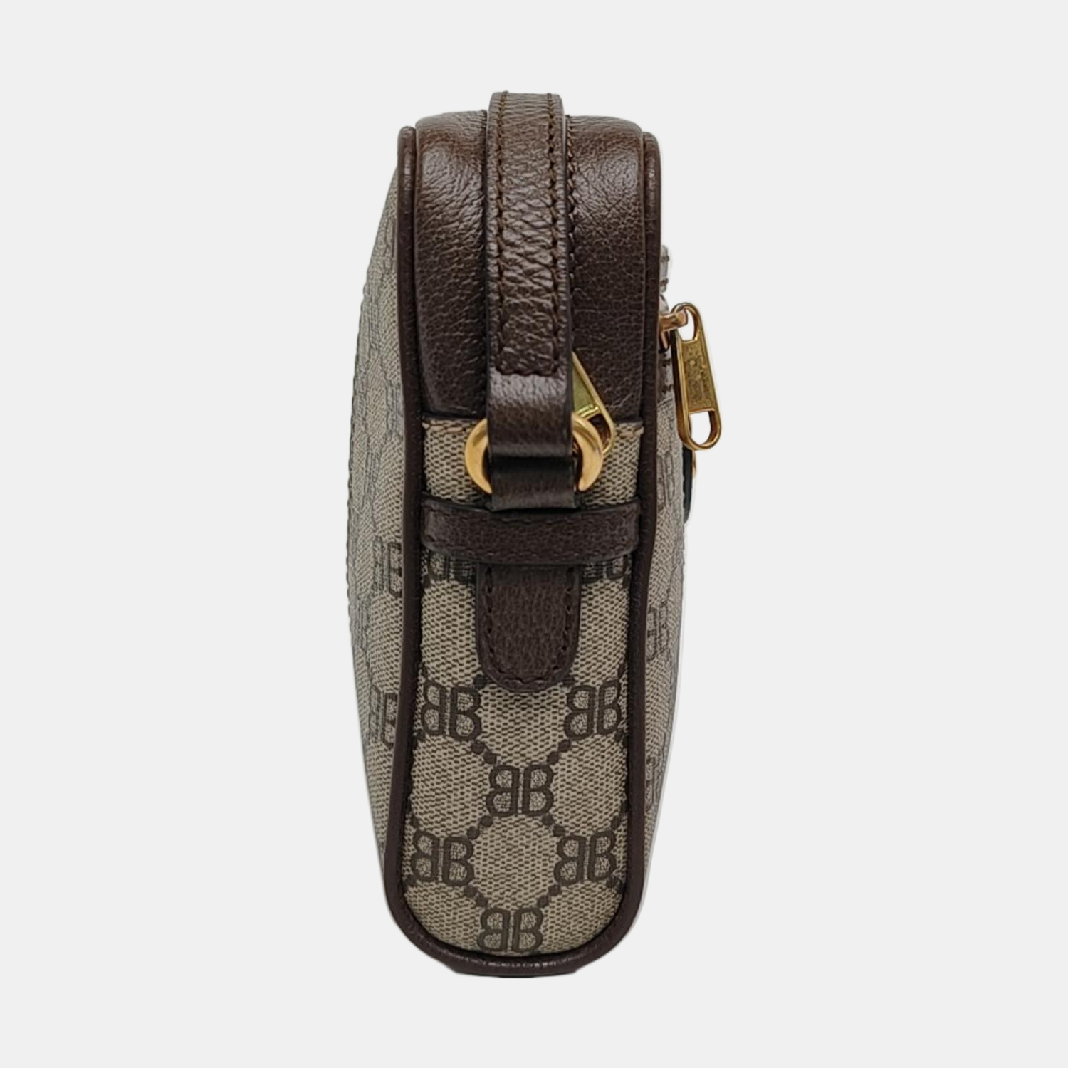 Coated Canvas Crossbody Bag Beige