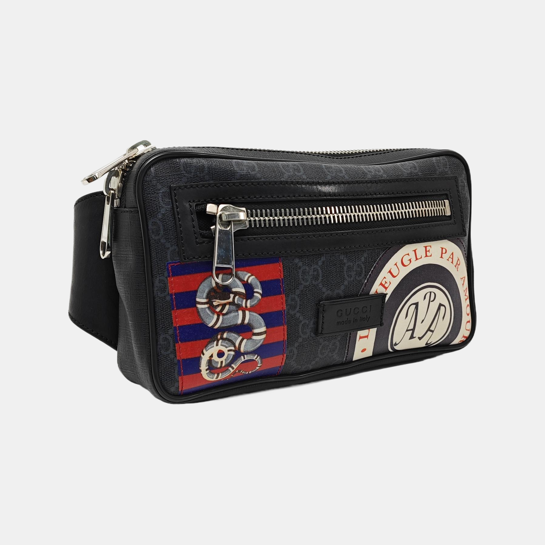 Courrier Monogram Coated Canvas Black
