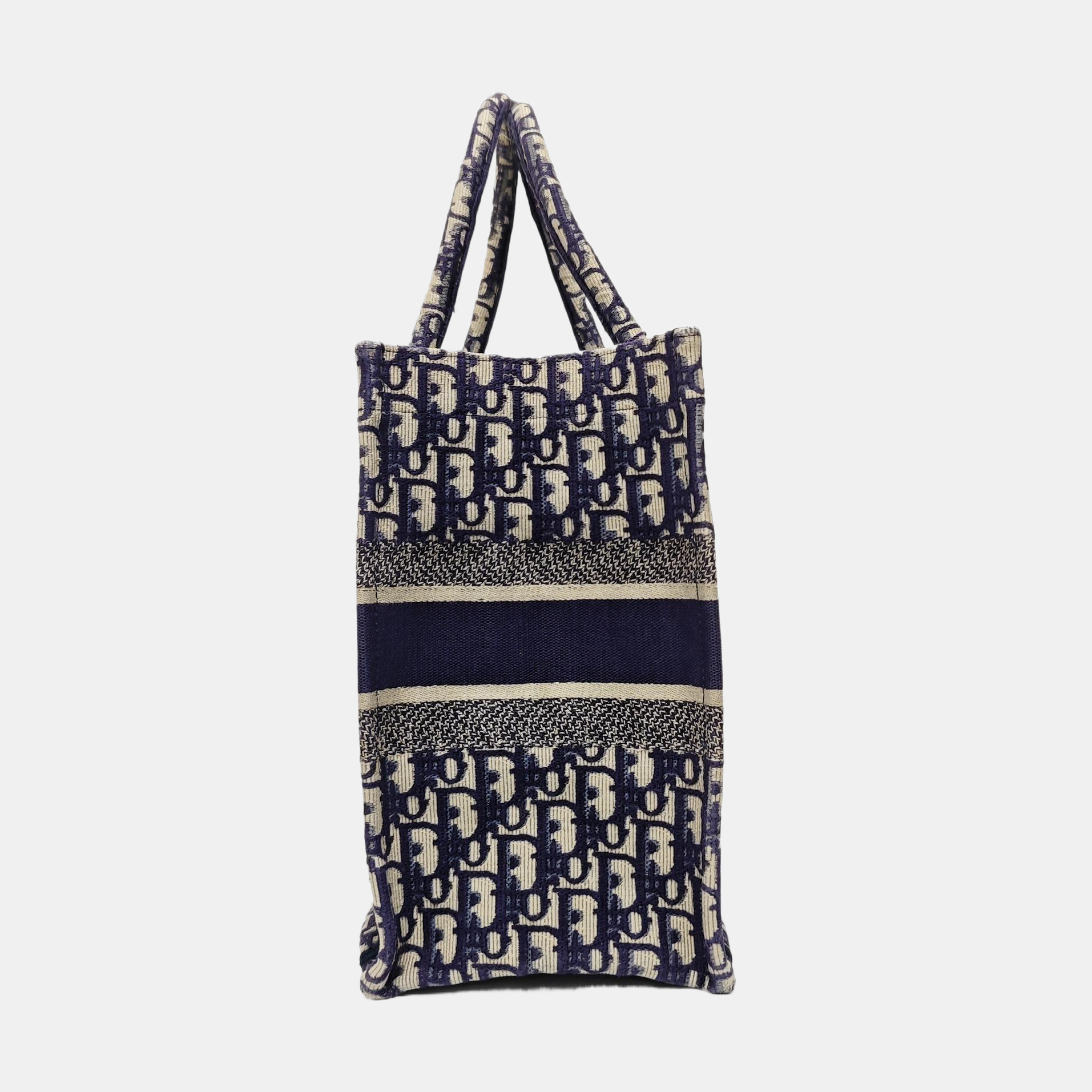 Book Tote Medium Oblique Canvas Blue
