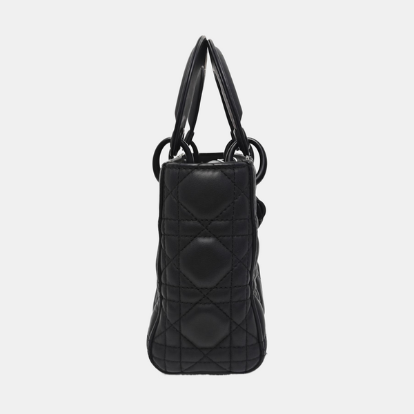 Lady Dior Mini Cannage Lambskin Black