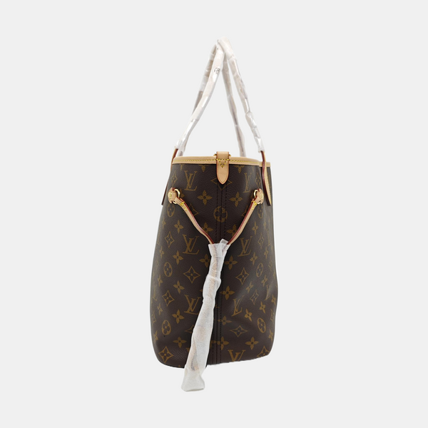 NEVERFULL MM Monogram Coated Canvas Brown