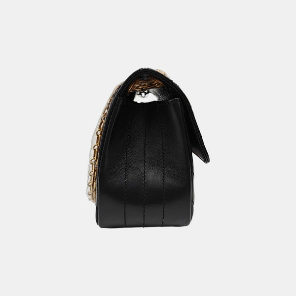 2.55 224 (mini) Chevron Calfskin Black